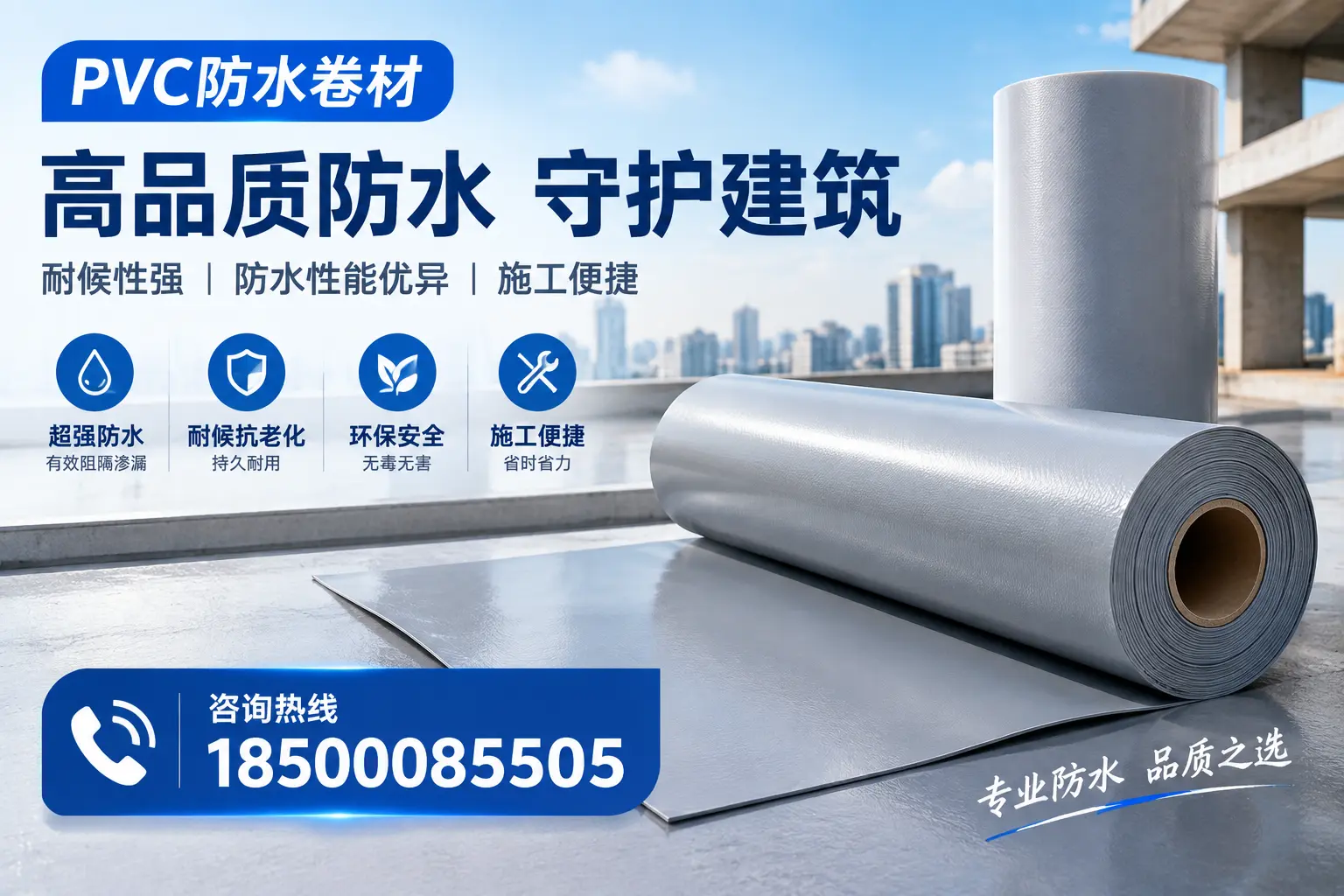 PVC防水卷材的防水效果评测,适合汉中的科学依据